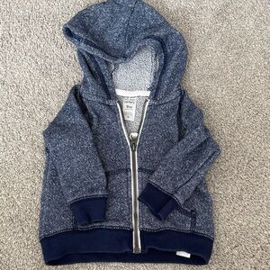 Carter's Heathered Navy Hooded Zip Sweatshirt
